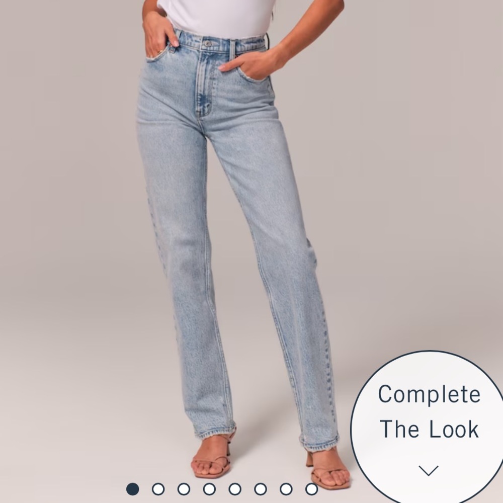 Abercrombie high rise straight legged jeans